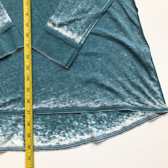 Chaser Burnout Long Sleeve Tee Teal Small - Picture 9 of 10